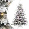 vidaXL K&uuml;nstlicher klappbarer Weihnachtsbaum Wei&szlig; 210 cm PE und PVC