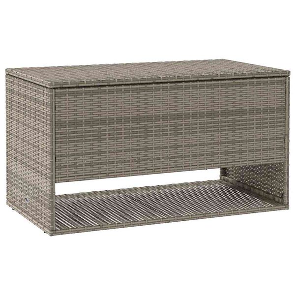 vidaXL Outdoor-Kissenbox Grau 100x55x55,5 cm Poly Rattan
