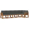vidaXL Outdoor-Sofagarnitur 6 stk. Natur und Anthrazit