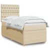vidaXL Boxspringbett mit Matratze Creme 90x200 cm Stoff