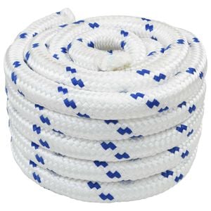 vidaXL Bootsseil 4 mm 5 m Wei&szlig; und Blau