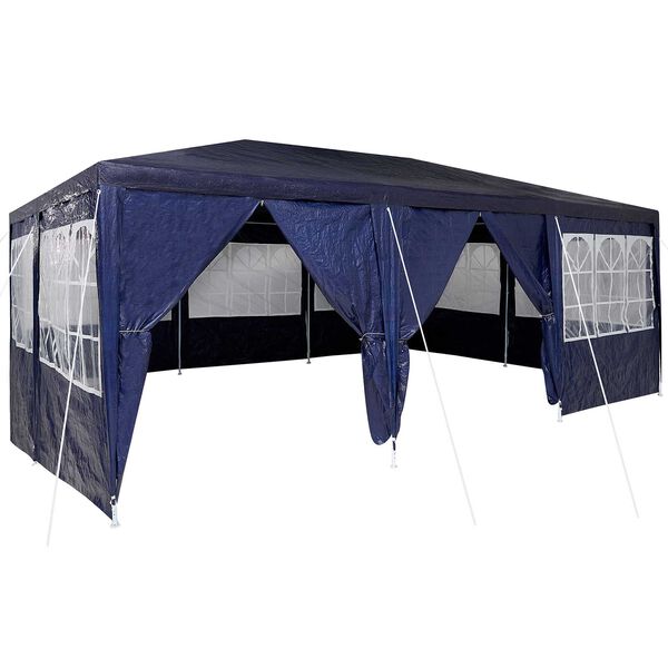 vidaXL Party-Zelt Blau 600 x 400 x 266 cm Polyethylen