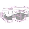 vidaXL Garten-Sofa-Set mit Kissen mit Speicher 8 pcs Braun Poly Rattan