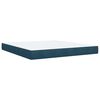 vidaXL Boxspringbett mit Matratze Blau 180x200 cm Samt