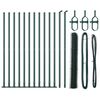 vidaXL Zaunpfosten Gr&uuml;n 25 x 1,2 m (36 mm Netz) Stahl