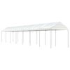 vidaXL Pavillon mit Dach Wei&szlig; 15,61x2,28x2,69 m Polyethylen