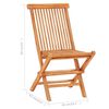 vidaXL 3-tlg. Bistro-Set mit Hellgr&uuml;nen Kissen Massivholz Teak
