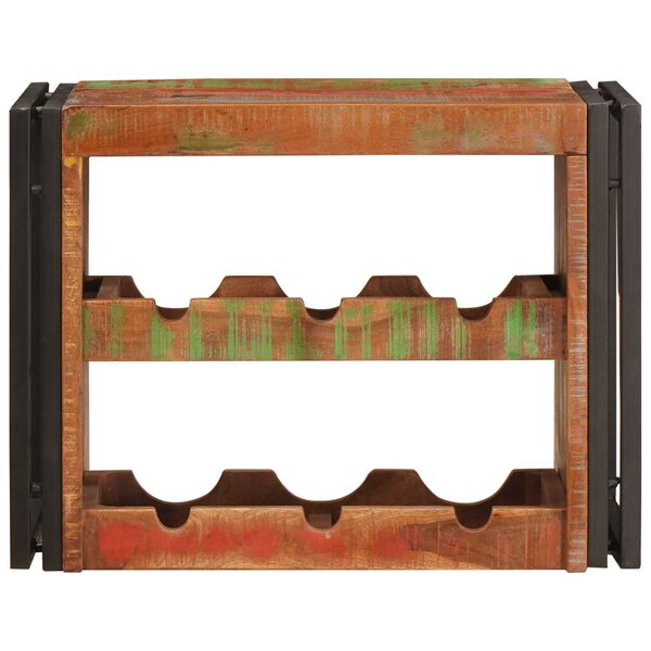 vidaXL Weinregal Braun 100 x 45 x 33 cm Massives Altholz