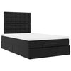 vidaXL Ottoman-Bett mit Matratze & LEDs Schwarz 120x200 cm Kunstleder