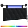 vidaXL H&auml;ngendes Kopfteil Mit LED Licht Schwarz Samt