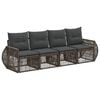 vidaXL Gartensofa-set 4 Stk. Grau und Dunkelgrau Poly-Rattan
