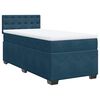 vidaXL Boxspringbett mit Matratze Dunkelblau 80x200 cm Samt