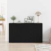 vidaXL Sideboard Schwarz Eichen-Optik 120 x 36 x 69 cm Holzwerkstoff