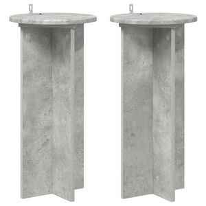 vidaXL Pflanzenst&auml;nder 2 pcs Betongrau 29,5 x 29,5 x 60 cm