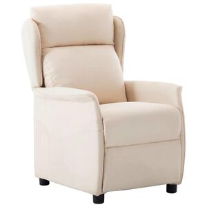 vidaXL Liegestuhl Creme Polyester