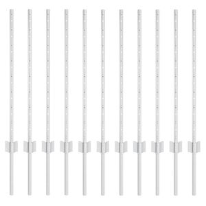 vidaXL Eingebetteter Zaunpfosten 11 pcs Silber 120 cm