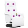 vidaXL Schwenkbarer Massagesessel Wei&szlig; 71 x 90 x 105 cm Kunstleder