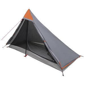 vidaXL Trekkingzelt 222 x 85 x 125 cm Grau und Orange