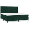 vidaXL Boxspringbett mit Matratze Dunkelgr&uuml;n 200x200 cm Samt
