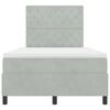 vidaXL Boxspringbett mit Matratze Hellgrau 120 x 190 cm Stoff