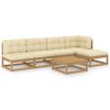 vidaXL 6-tlg. Garten-Lounge-Set mit Kissen Kiefer Massivholz