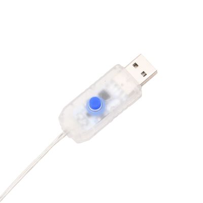 vidaXL Eiszapfen-Lichterkette 200 LEDs Blau 20 m Acryl PVC