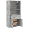 vidaXL Highboard Betongrau Holzwerkstoff
