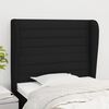 vidaXL Kopfteil mit Ohren Schwarz 83x23x118/128 cm Stoff