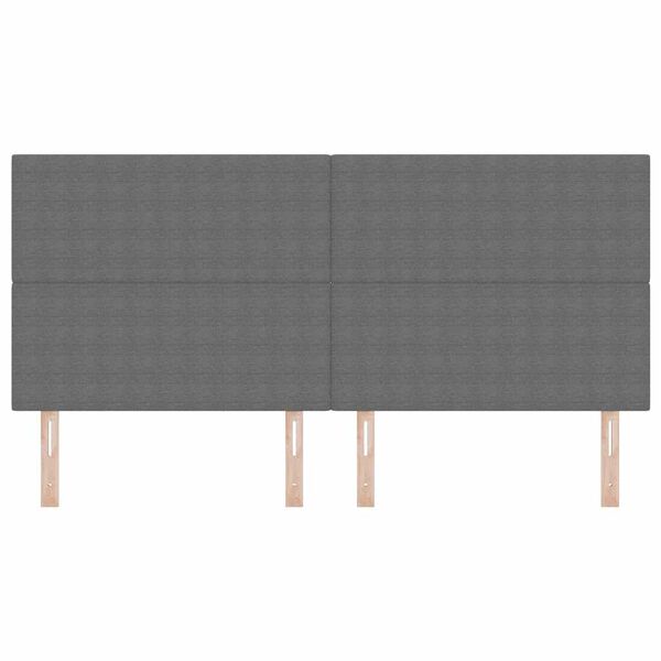 vidaXL Kopfteil mit Kopfteil Hellgrau 200 cm Kunstleder