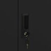 vidaXL Büroschrank Schwarz 90x40x102 cm Stahl