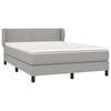 vidaXL Boxspringbett mit Matratze Hellgrau 140x200 cm Stoff