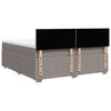 vidaXL Boxspringbett mit Matratze Taupe 180x200 cm Stoff