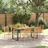 vidaXL Garten Essgruppe 7 pcs Beige und Braun Poly-Rattan