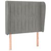 vidaXL Kopfteil mit Ohren Hellgrau 83x23x118/128 cm Samt