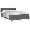 vidaXL Boxspringbett mit Matratze Dunkelgrau 200 x 140 cm Polyester