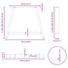 vidaXL Esstischbeine A-Form 2 Stk. Weiß 100x(72-73) cm Stahl