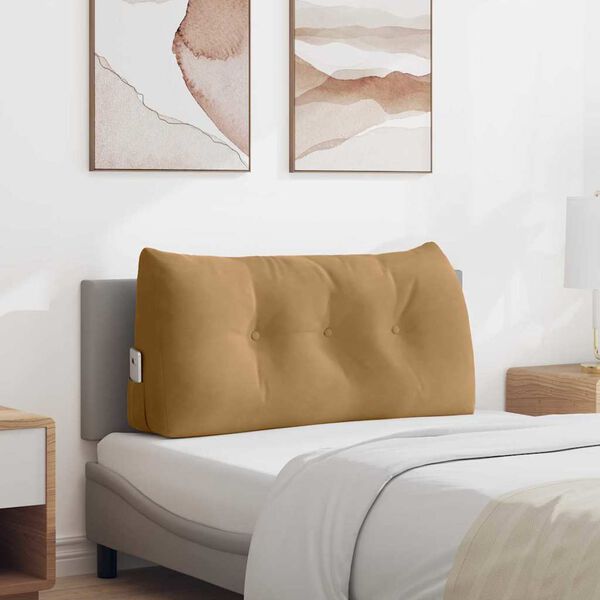vidaXL R&uuml;ckenkissen Braun 100 x 24 x 50 cm Samt