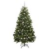 vidaXL K&uuml;nstlicher Weihnachtsbaum Gr&uuml;n 240 cm PVC und Metall