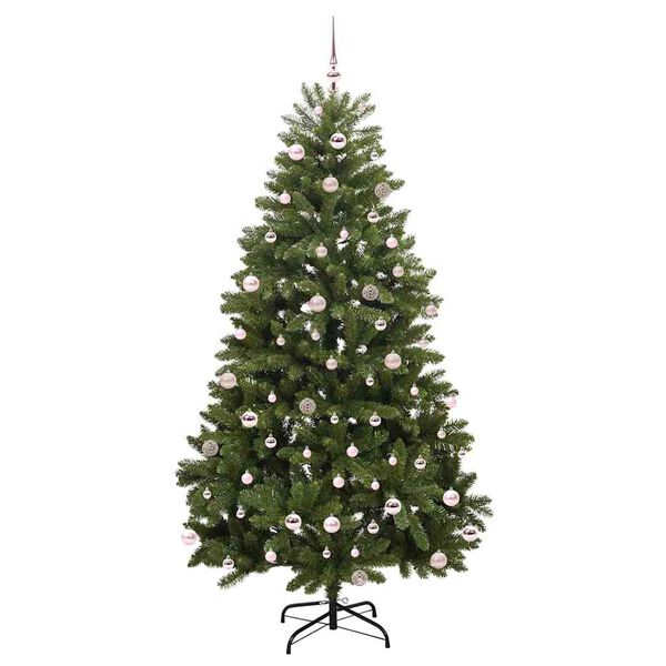 vidaXL K&uuml;nstlicher Weihnachtsbaum Gr&uuml;n 240 cm PVC und Metall