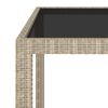 vidaXL Gartentisch Beige 90x90x75 cm Poly Rattan