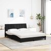 vidaXL Bett mit Matratze "Hanko" Schwarz 160x200 cm Stoff
