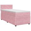 vidaXL Boxspringbett mit Matratze mit Kopfteil Rosa 80 x 200 cm Samt