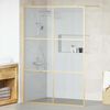 vidaXL Walk-in Duschwand Gold 140 x 195 cm Geh&auml;rtetes Glas