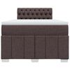 vidaXL Boxspringbett mit Matratze Dunkelbraun 120x190 cm Stoff