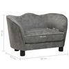 vidaXL Hundesofa Grau 66x43x40 cm Pl&uuml;sch