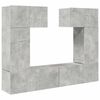 vidaXL 6-tlg. TV-Schrank-Set Betongrau Holzwerkstoff
