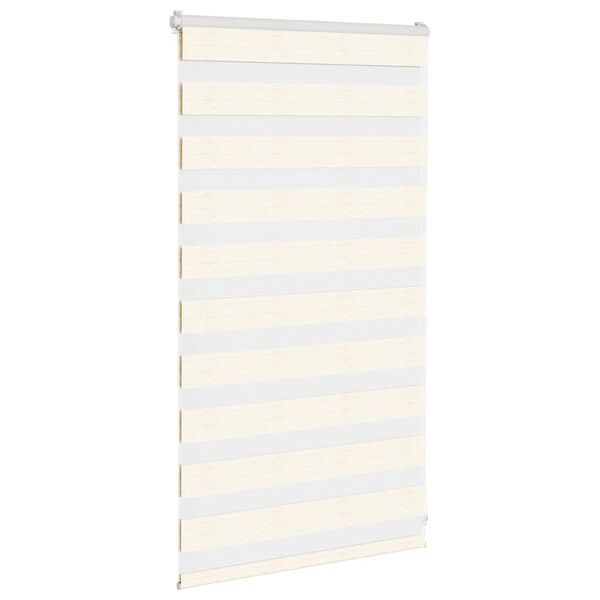 vidaXL Doppelrollo Marmorbeige 80x100 cm Stoffbreite 75,9 cm Polyester