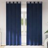 vidaXL Verdunkelungsvorhänge 2 pcs Dunkelblau 140 x 260 cm Samt