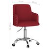 vidaXL Esszimmerstuhl Drehbar Weinrot Stoff