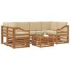 vidaXL Sofagarnituren 7 pcs Natur und Beige Massivholz Akazie